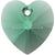Swarovski Pendants Xilion Heart (6228) Majestic Green-Swarovski Pendants-10.3x10mm - Pack of 4-Bluestreak Crystals