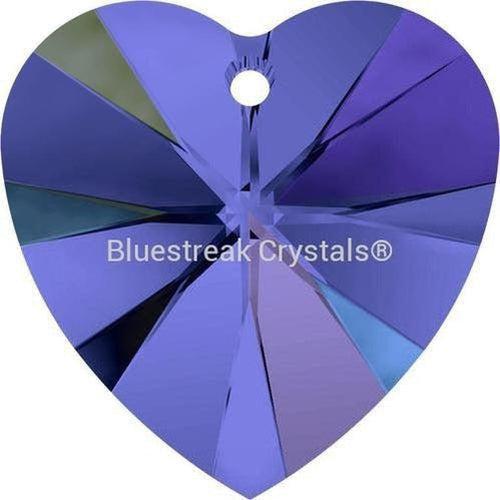 Swarovski Pendants Xilion Heart (6228) Sapphire AB-Swarovski Pendants-10.3x10mm - Pack of 4-Bluestreak Crystals