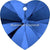 Swarovski Pendants Xilion Heart (6228) Sapphire-Swarovski Pendants-10.3x10mm - Pack of 4-Bluestreak Crystals