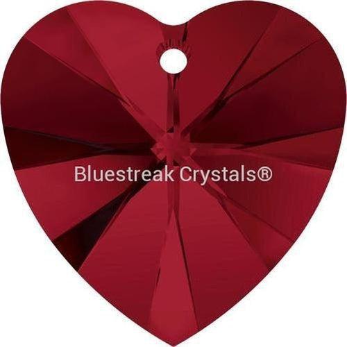 Swarovski Pendants Xilion Heart (6228) Siam-Swarovski Pendants-10.3x10mm - Pack of 4-Bluestreak Crystals