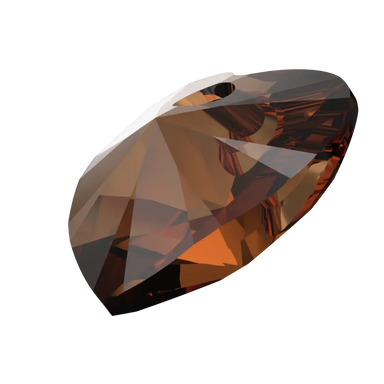 Swarovski Pendants Xilion Heart (6228) Smoked Amber - Bluestreak Crystals