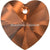 Swarovski Pendants Xilion Heart (6228) Smoked Amber-Swarovski Pendants-10.3x10mm - Pack of 4-Bluestreak Crystals