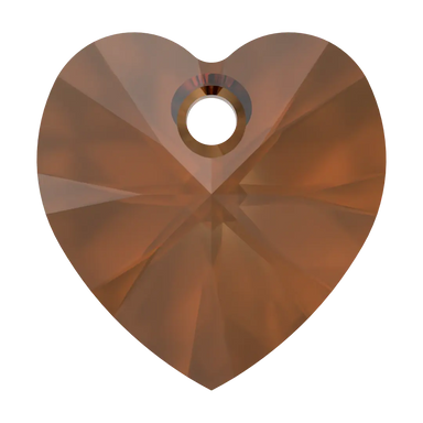 Swarovski Pendants Xilion Heart (6228) Smoked Amber - Bluestreak Crystals