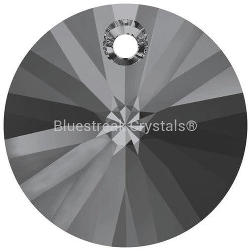 Swarovski Pendants Xilion Round (6428) Crystal Silver Night-Swarovski Pendants-6mm - Pack of 20-Bluestreak Crystals