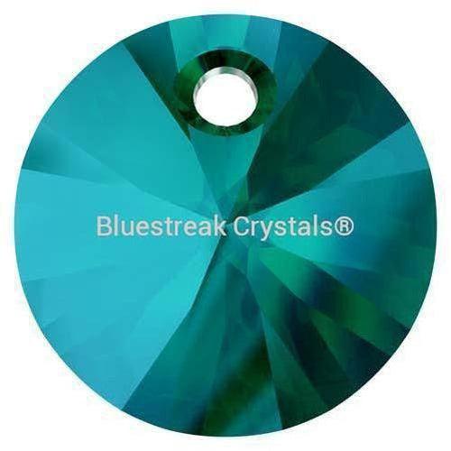 Swarovski Pendants Xilion Round (6428) Emerald Shimmer-Swarovski Pendants-6mm - Pack of 20-Bluestreak Crystals
