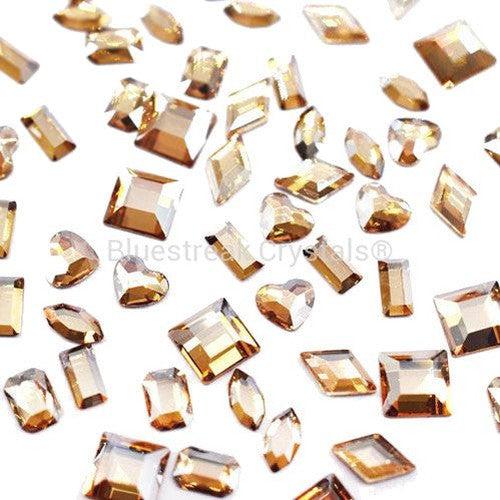 Swarovski Rhinestones Non Hotfix Mini Shapes Mix Crystal Golden Shadow-Swarovski Flatback Rhinestones Crystals (Non Hotfix)-Bluestreak Crystals