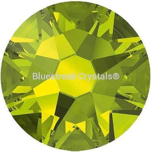 Swarovski Rivets (56103) Xirius Flatback SS34 Gold Brushed (081)-Swarovski Metal Trimmings-Citrus Green-Pack of 144 (Wholesale)-Bluestreak Crystals