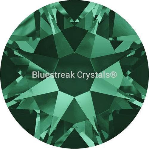Swarovski Rivets (56103) Xirius Flatback SS34 Gold Brushed (081)-Swarovski Metal Trimmings-Emerald-Pack of 144 (Wholesale)-Bluestreak Crystals