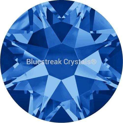 Swarovski Rivets (56103) Xirius Flatback SS34 Gold Brushed (081)-Swarovski Metal Trimmings-Sapphire-Pack of 144 (Wholesale)-Bluestreak Crystals