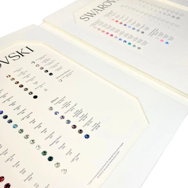 Swarovski Round Stones Luxury Colour Chart Folder - Bluestreak Crystals