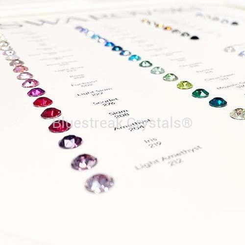 Swarovski Round Stones Luxury Colour Chart Folder
