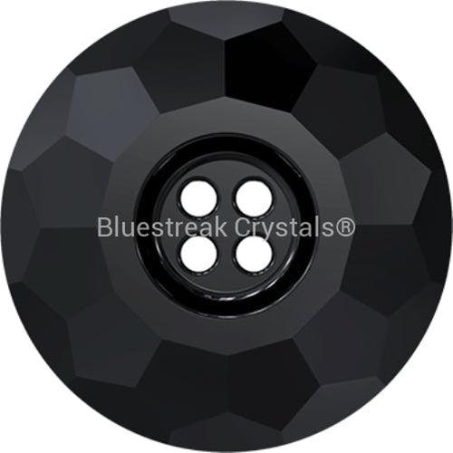 Swarovski Sew On Crystals Classic Button 4 Holes (3008) Jet UNFOILED-Swarovski Sew On Crystals-12mm - Pack of 2-Bluestreak Crystals