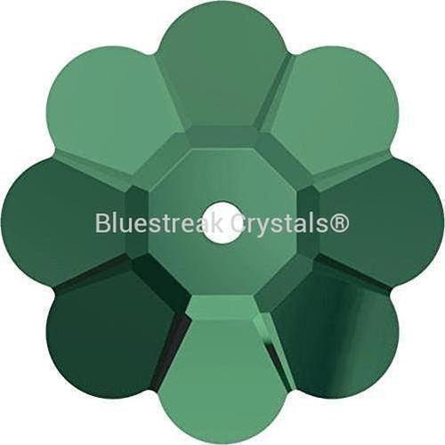 Swarovski Sew On Crystals Daisy Spacer (3700) Emerald UNFOILED-Swarovski Sew On Crystals-8mm - Pack of 6-Bluestreak Crystals