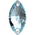 Swarovski Sew On Crystals Navette (3223) Aquamarine-Swarovski Sew On Crystals-12mm - Pack of 4-Bluestreak Crystals