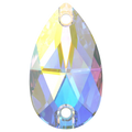 Swarovski Sew On Crystals Peardrop (3230) Crystal AB - Bluestreak Crystals