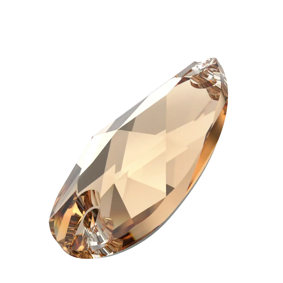 Swarovski Sew On Crystals Peardrop (3230) Light Colorado Topaz - Bluestreak Crystals