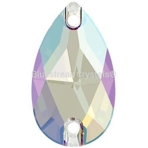 Swarovski Sew On Crystals Peardrop (3230) Light Sapphire Shimmer-Swarovski Sew On Crystals-18x10.5mm - Pack of 1-Bluestreak Crystals