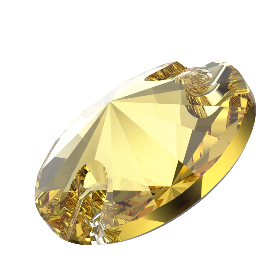 Swarovski Sew On Crystals Rivoli (3200) Recreated Dark Jonquil - Bluestreak Crystals