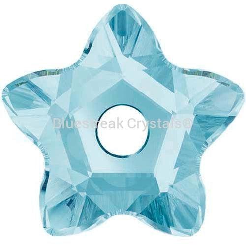 Swarovski Sew On Crystals Star Flower (3754) Aquamarine-Swarovski Sew On Crystals-5mm - Pack of 10-Bluestreak Crystals