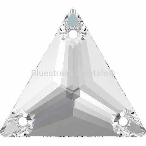 Swarovski Sew On Crystals Triangle (3270) Crystal-Swarovski Sew On Crystals-16mm - Pack of 2-Bluestreak Crystals