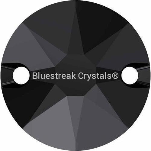 Swarovski Sew On Crystals Xirius (3288) Jet UNFOILED-Swarovski Sew On Crystals-8mm - Pack of 6-Bluestreak Crystals