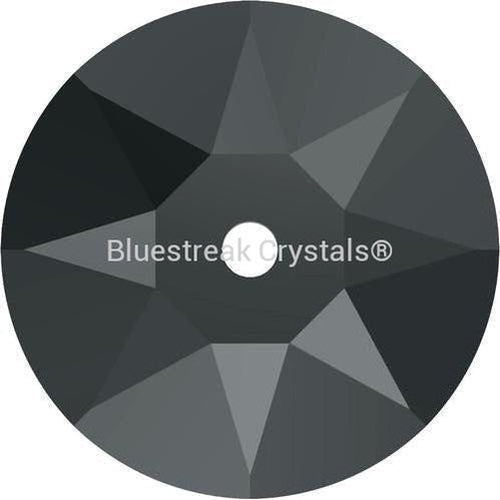 Swarovski Sew On Crystals Xirius Lochrose (3188) Jet Hematite UNFOILED-Swarovski Sew On Crystals-3mm - Pack of 50-Bluestreak Crystals