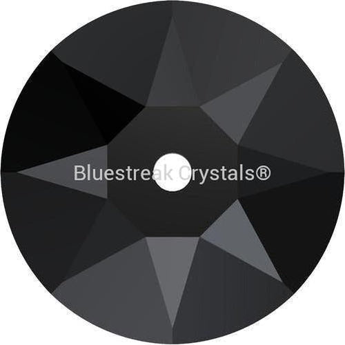 Swarovski Sew On Crystals Xirius Lochrose (3188) Jet UNFOILED-Swarovski Sew On Crystals-3mm - Pack of 50-Bluestreak Crystals