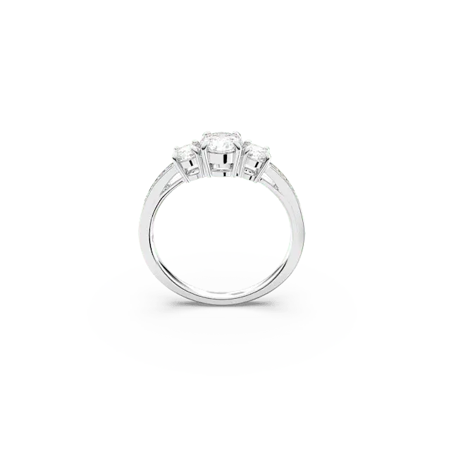 Swarovski Stilla Attract Ring Round Cut White Silver-Tone Finish - Bluestreak Crystals