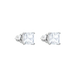 Swarovski Stilla Attract Stud Earrings Square Cut White Rhodium Plated - Bluestreak Crystals
