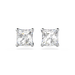 Swarovski Stilla Attract Stud Earrings Square Cut White Rhodium Plated - Bluestreak Crystals