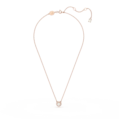 Swarovski Una Angelic Pendant Round Cut Pave White Rose Gold-Tone Plated - Bluestreak Crystals