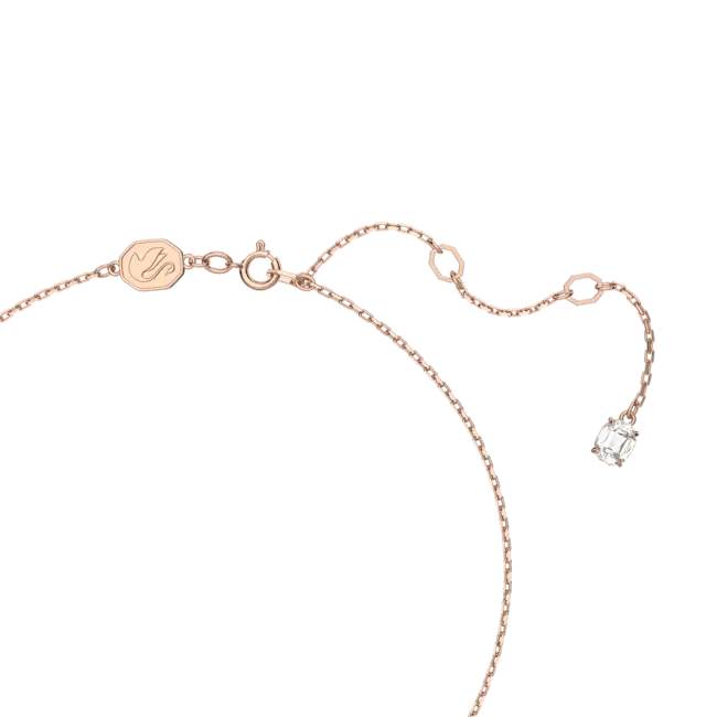 Swarovski Una Angelic Pendant Round Cut Pave White Rose Gold-Tone Plated - Bluestreak Crystals