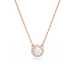Swarovski Una Angelic Pendant Round Cut Pave White Rose Gold-Tone Plated - Bluestreak Crystals