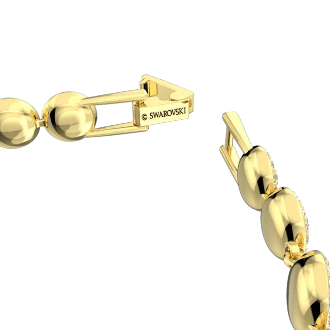 Swarovski Una Angelic Tennis Bracelet Round Cut Pave White Gold-Tone Plated - Bluestreak Crystals