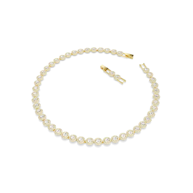 Swarovski Una Angelic Tennis Necklace Round Cut White Gold-Tone Swarovski Una Angelic Tennis Necklace Round Cut White Gold-Tone