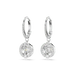 Swarovski Una Drop Earrings Round Cut White Rhodium Plated - Bluestreak Crystals