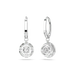 Swarovski Una Drop Earrings Round Cut White Rhodium Plated - Bluestreak Crystals
