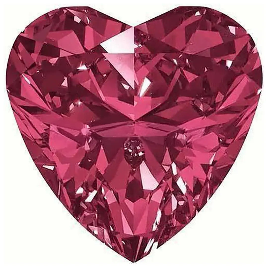Swarovski Zirconia Heart Cut Dark Red