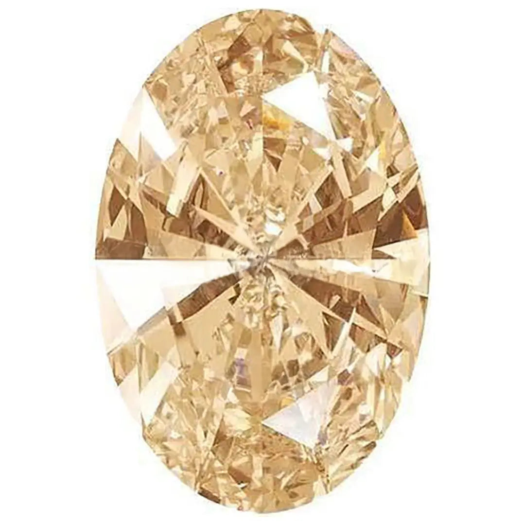 Swarovski Zirconia Oval Pure Brilliance Cut Fancy Champagne