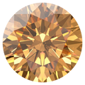 Swarovski Zirconia Round Pure Brilliance Cut Amber - Bluestreak Crystals
