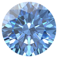 Swarovski Zirconia Round Pure Brilliance Cut Fancy Blue - Bluestreak Crystals