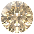 Swarovski Zirconia Round Pure Brilliance Cut Fancy Champagne - Bluestreak Crystals