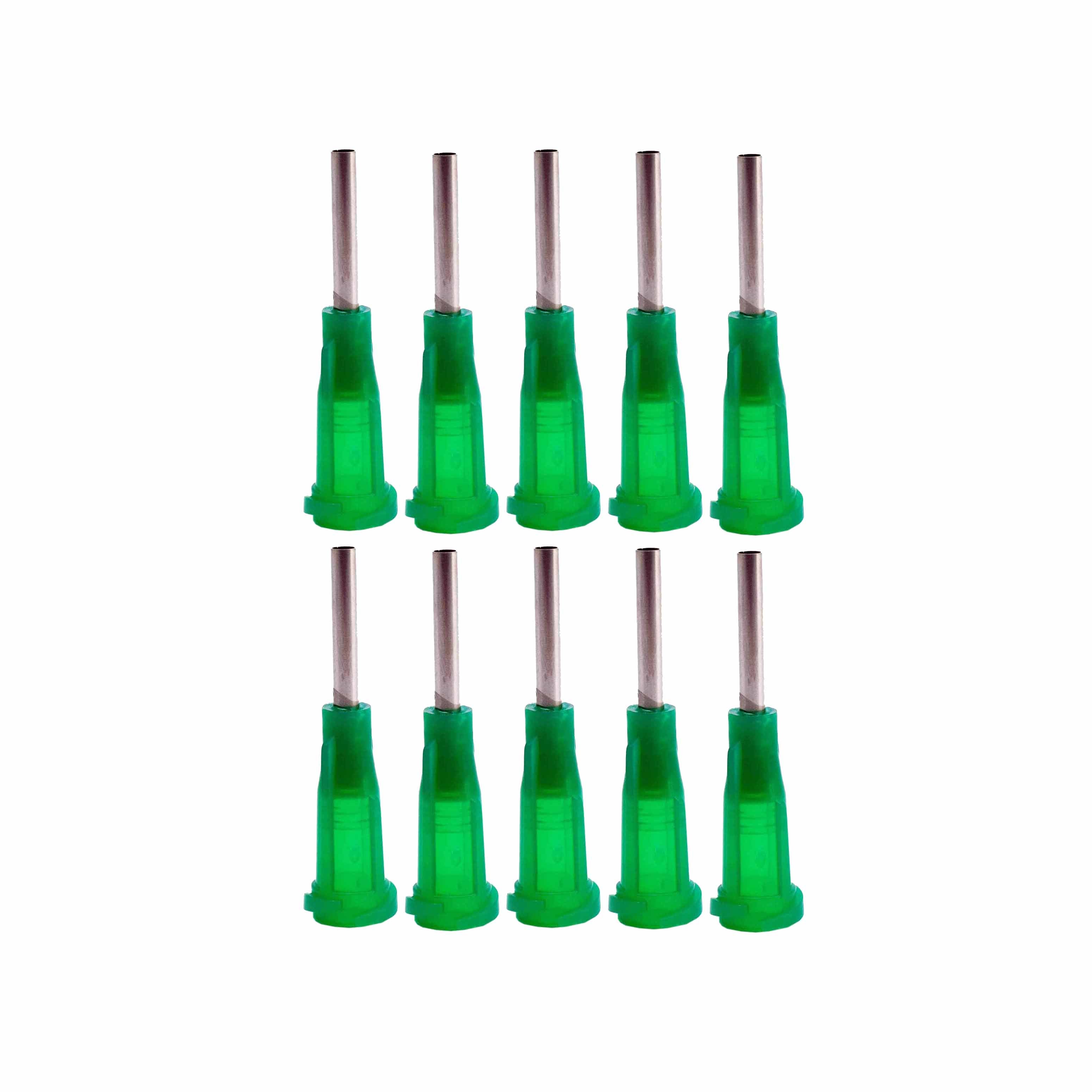 Syringe Dispensing Tips Green 14 Gauge - Bluestreak Crystals
