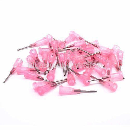 Syringe Dispensing Tips Pink 18 Gauge-Glue-Pack of 50-Bluestreak Crystals