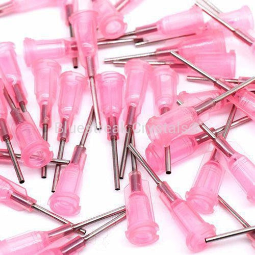 Syringe Dispensing Tips Pink 18 Gauge-Glue-Bluestreak Crystals