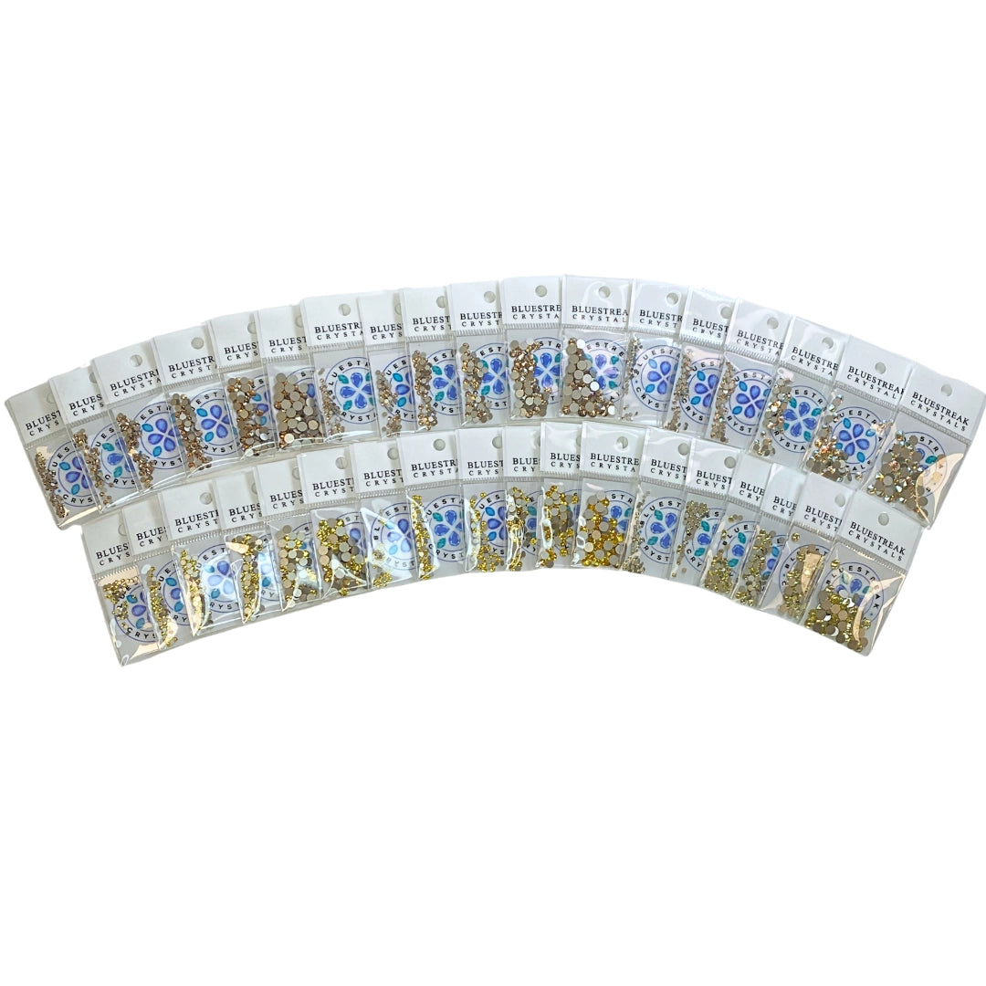 Serinity Flat Back Crystals Non Hotfix Yellow Collection