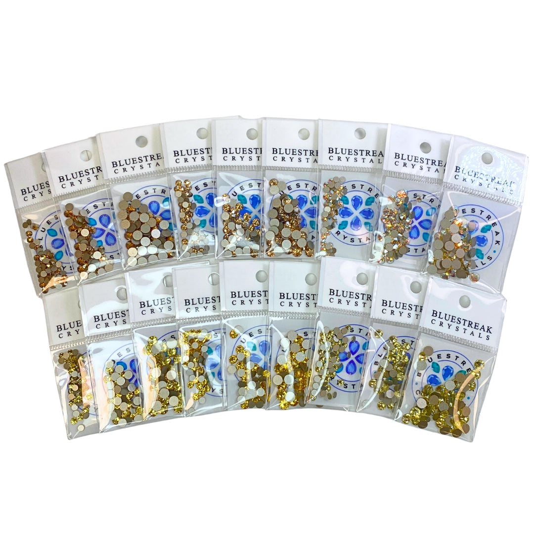 Serinity Flat Back Crystals Non Hotfix Yellow Collection
