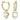 Swarovski Stilla Hoop Earrings Pear Cut White Gold-Tone Plated