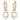 Swarovski Stilla Hoop Earrings Pear Cut White Gold-Tone Plated