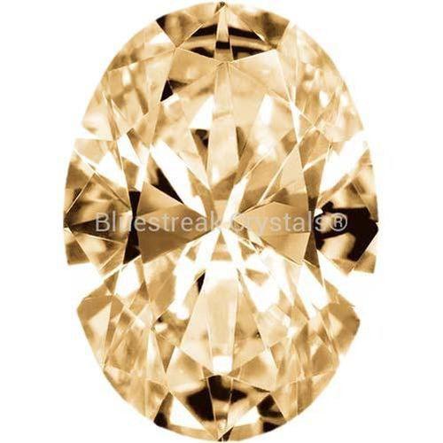 Preciosa Cubic Zirconia Oval Diamond Cut Champagne-Preciosa Cubic Zirconia-4.00x2.00mm - Pack of 100 (Wholesale)-Bluestreak Crystals
